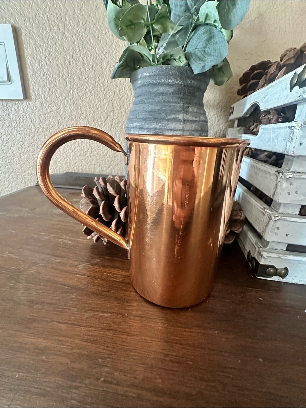 Title:
100% Solid Copper White Star Line Logo Mug Handcrafted Vintage Style - Picture 4 of 10